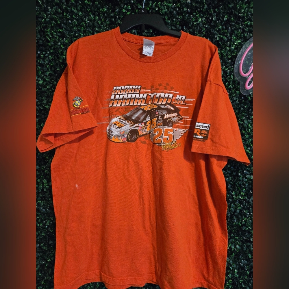 VINTAGE Nascar Bobby Hamilton Jr #25 T Shirt Size XXL 2XL Timberland Pro Series